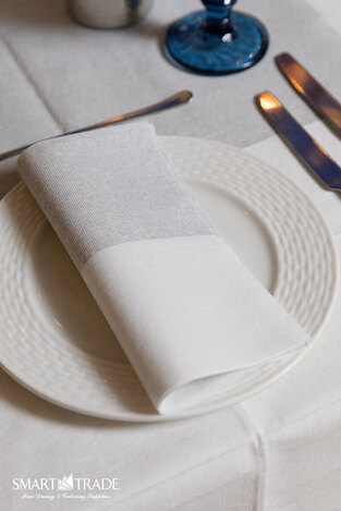 Micro Maison Grigioperla ⫸ Spunlace πετσέτα φαγητού με σχέδιο γκρι- 40x40cm- 40x40cm