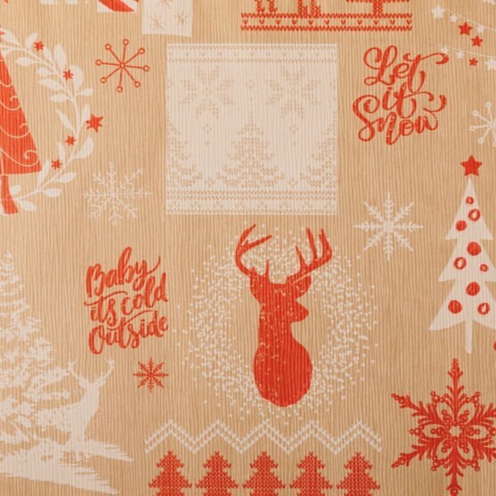 Tricot ⫸ Airwave Onda Σουπλά Με Χριστουγεννιάτικα Σχέδια Σε Κόκκινο & Λευκό 30X50