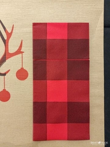 Rifugio Rosso ⫸ Airlaid Plus Tasca Κόκκινη Καρό