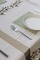 Plus Olivia ⫸ Airlaid Runner White with Olive Design- 120Χ48