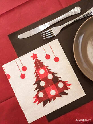 Rifugio ⫸ Airwave Onda Πετσέτα Φαγητού  Χριστουγεννιάτικο Δέντρο 40X40