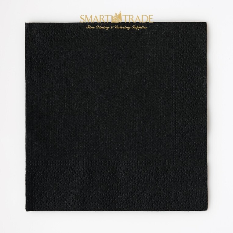 NERO ⫸ 2V πολυτελείας μαύρη χαρτοπετσέτα 25x25cm- 25x25cm