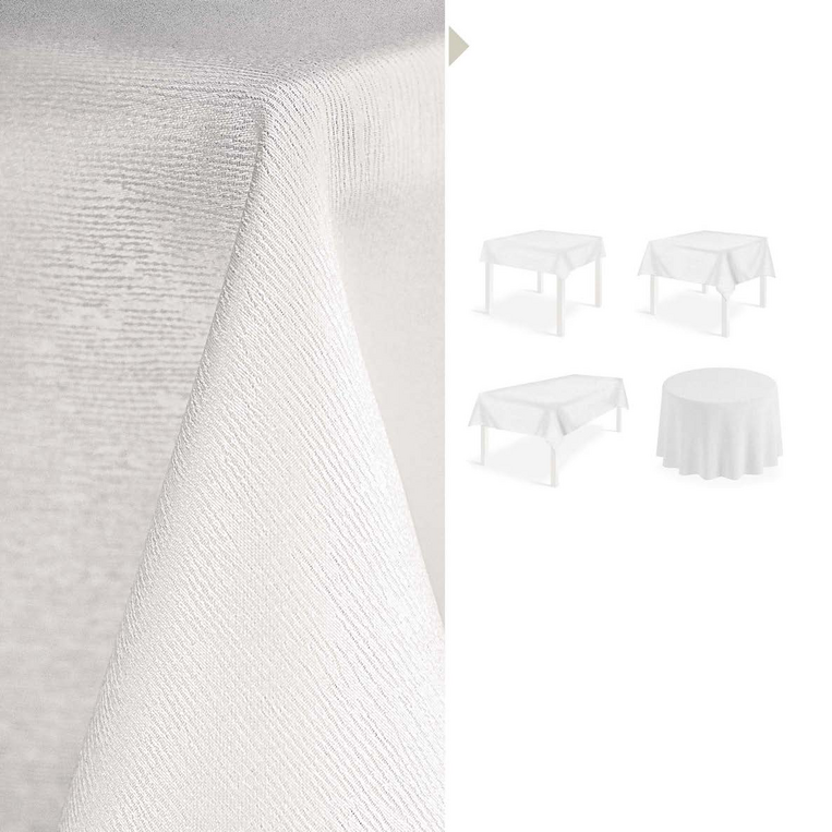Washable Tablecloth -Monolin Bianco- 150x150
