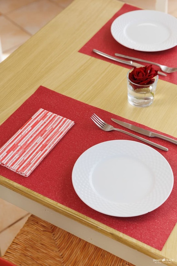 Recycled Bordeaux ⫸ Airwave Placemat Red- 30x48cm