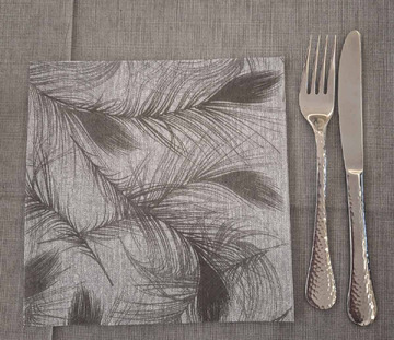 Soffio Grigio Nero ⫸ Airlaid Πετσέτα Μαύρη