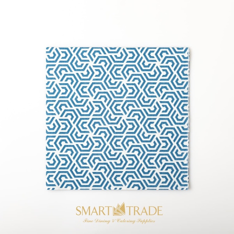 Logic Blue ⫸ Airwave Χαρτοπετσέτα Με Σχέδιο Μπλε- 40x40cm- 40x40cm