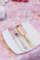 PLUS STOFF BORDEAUX ⫸ Airlaid πετσέτα φαγητού με σχέδιο ροζ- 44x44cm