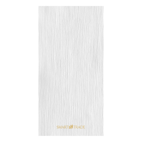 White textured panel with vertical wood-grain pattern and a gold SMART TRADE logo at the bottom center.